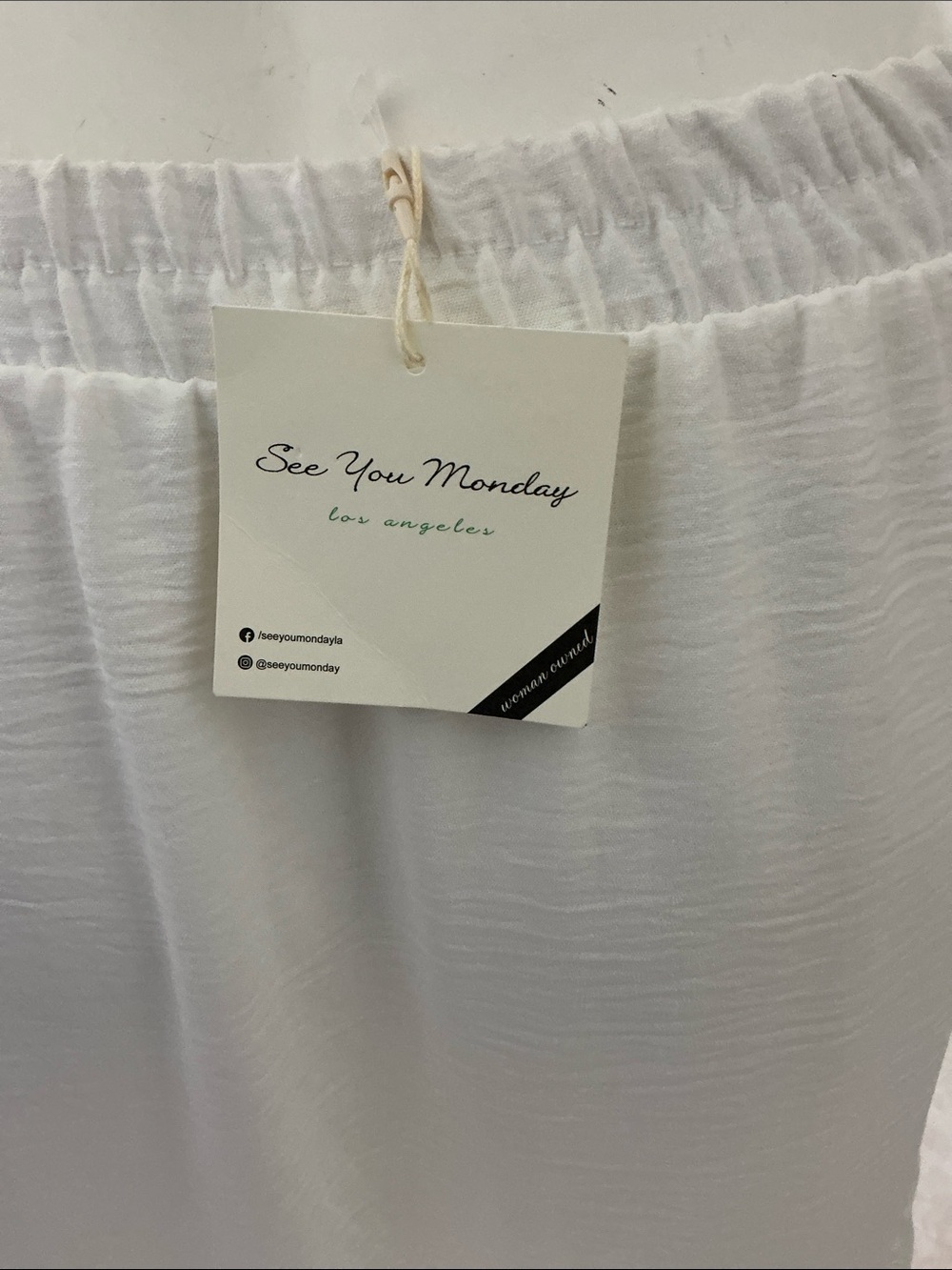 See You Monday White Smocked Maxi Dress with Ruffle Straps - Picture 10 of 10